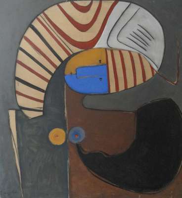 &quot;Tribal&quot;, acrílico s / t, 100 x 81 cm.